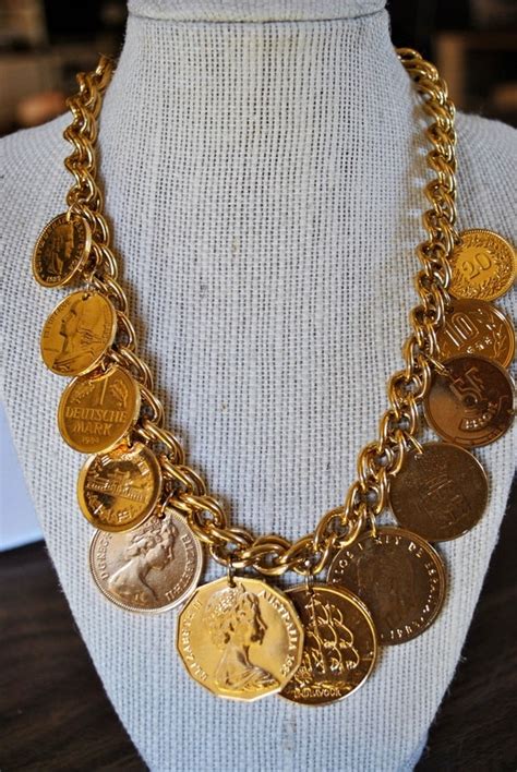 chanel coin necklace|fake chanel necklace.